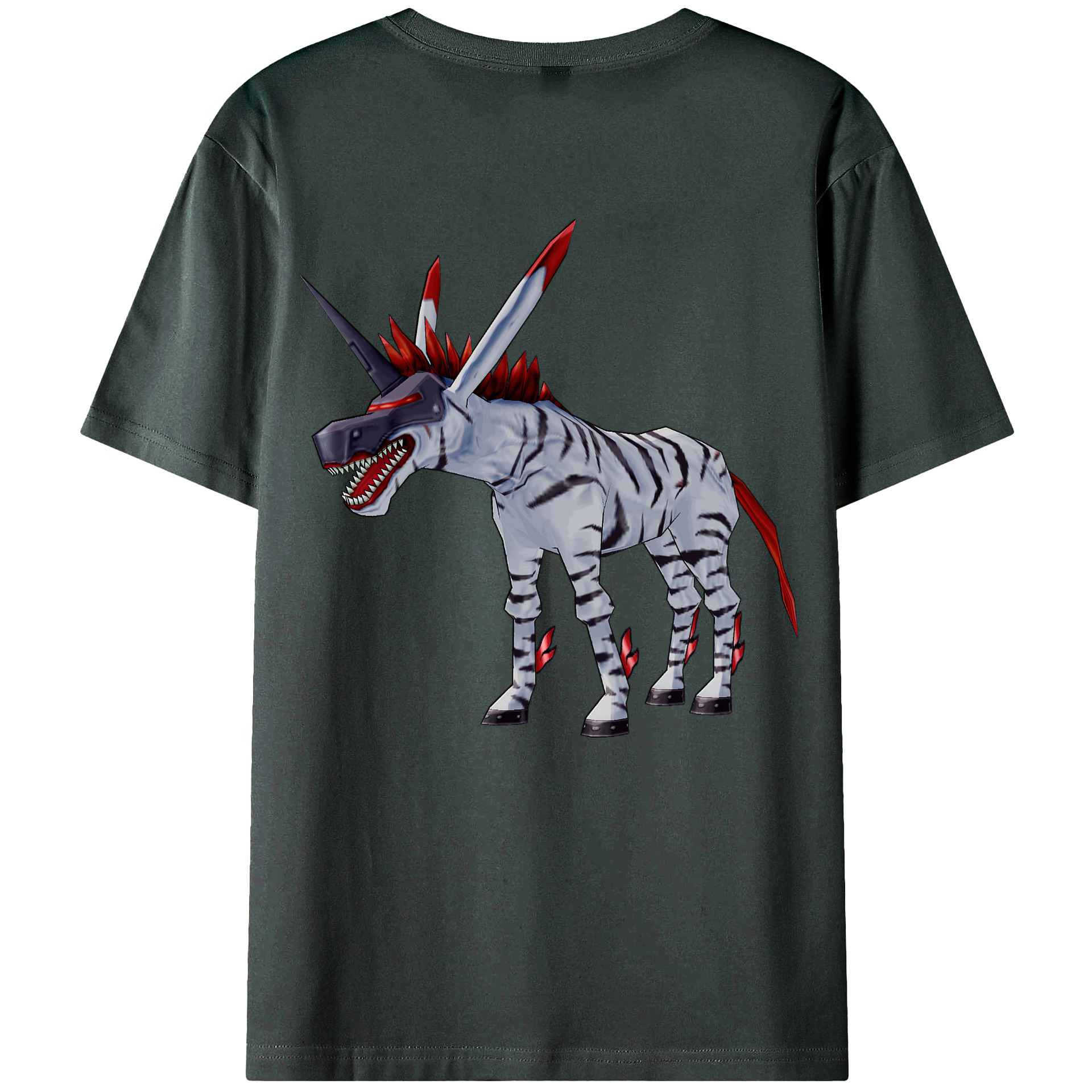 （画像用） Digimon デジタルモンスター/デジモン 綿100％ メンズ半袖Tシャツ（バックプリント） 通気性